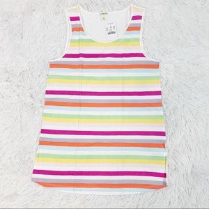 J crew girls multi-color stripe tank top